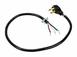 Amana PT600 6' 4-Wire 40 Amp Range Cord - Black Range Accessories heavy duty range knobs