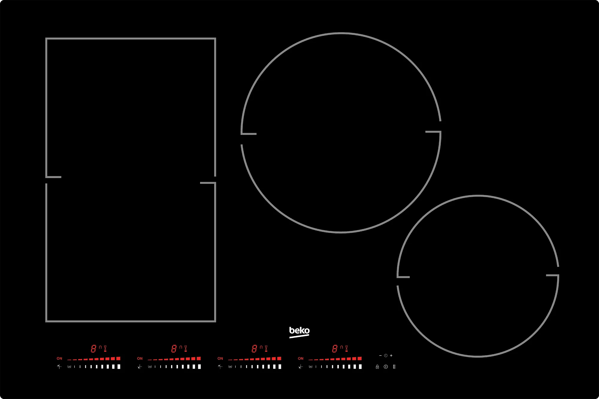 Beko BCTI30410 30" Built-In Induction Cooktop With 4 Zones And Touch Control Induction portable induction cooktop double burner