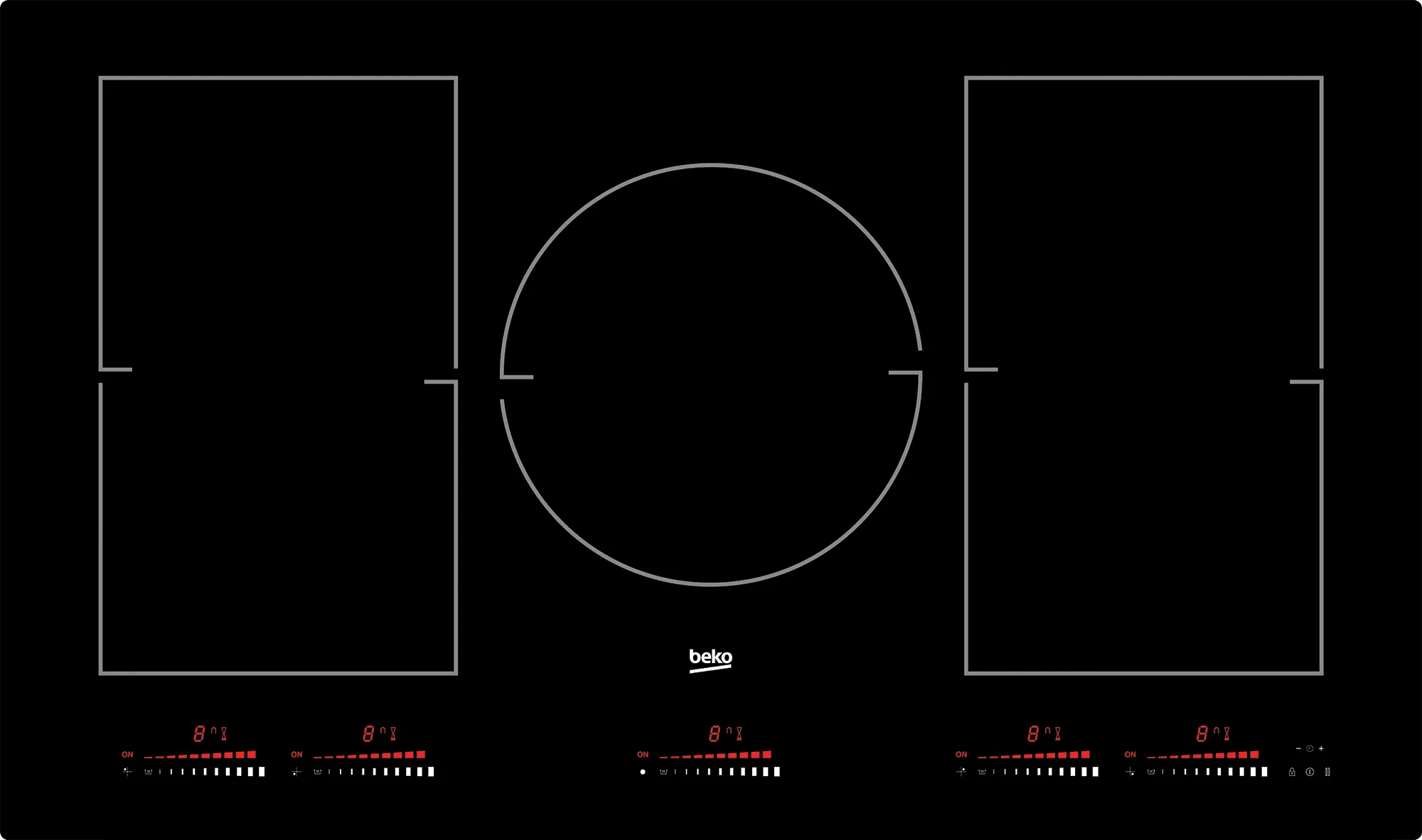 Beko BCTI36510 36" Built-In Induction Cooktop With 5 Zones And Touch Control Induction portable induction cooktop double burner