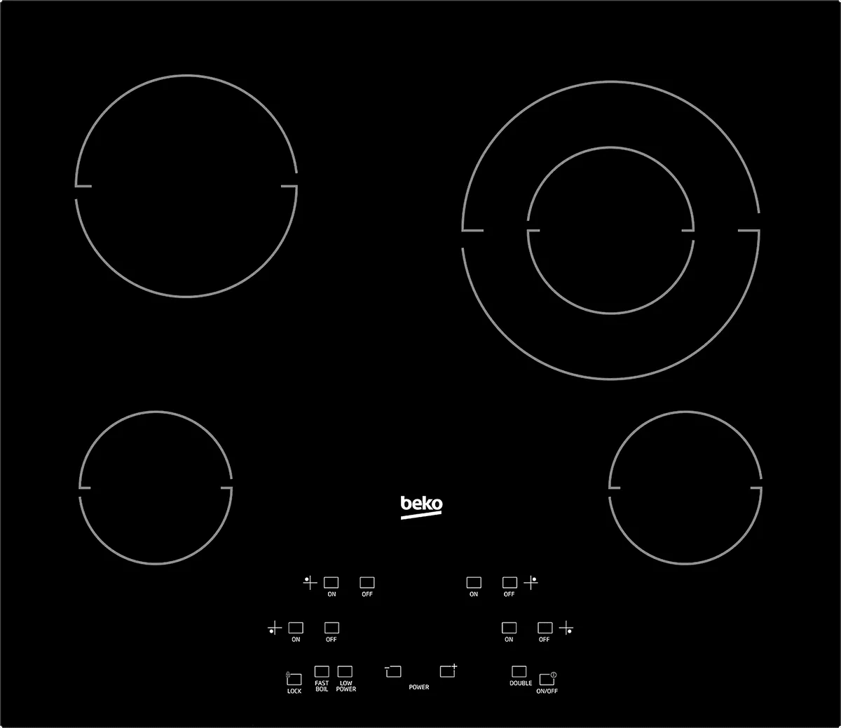Beko ECTM24102 24" Built-In Electric Cooktop With 4 Burners And Touch Control Electric slide-in electric cooking range