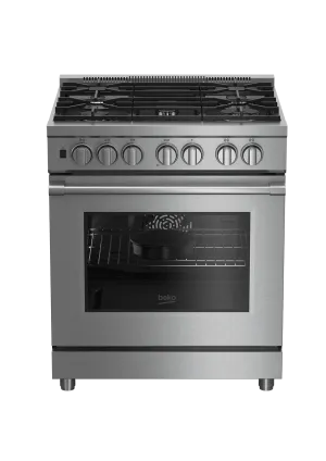 Beko PRDF34550SS 30" Stainless Steel Pro-Style Dual Fuel Range Professional Ranges 6 burner professional gas range