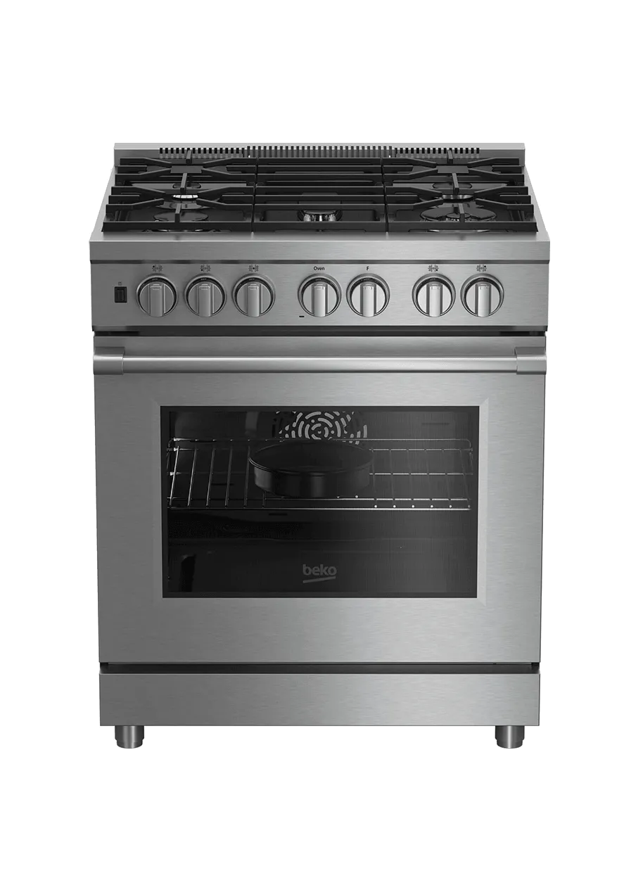 Beko PRDF34550SS 30" Stainless Steel Pro-Style Dual Fuel Range Professional Ranges 6 burner professional gas range