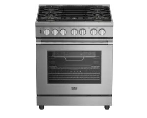 Beko PRDF34552SS 30" Stainless Steel Pro-Style Dual Fuel Range Professional Ranges 6 burner professional gas range