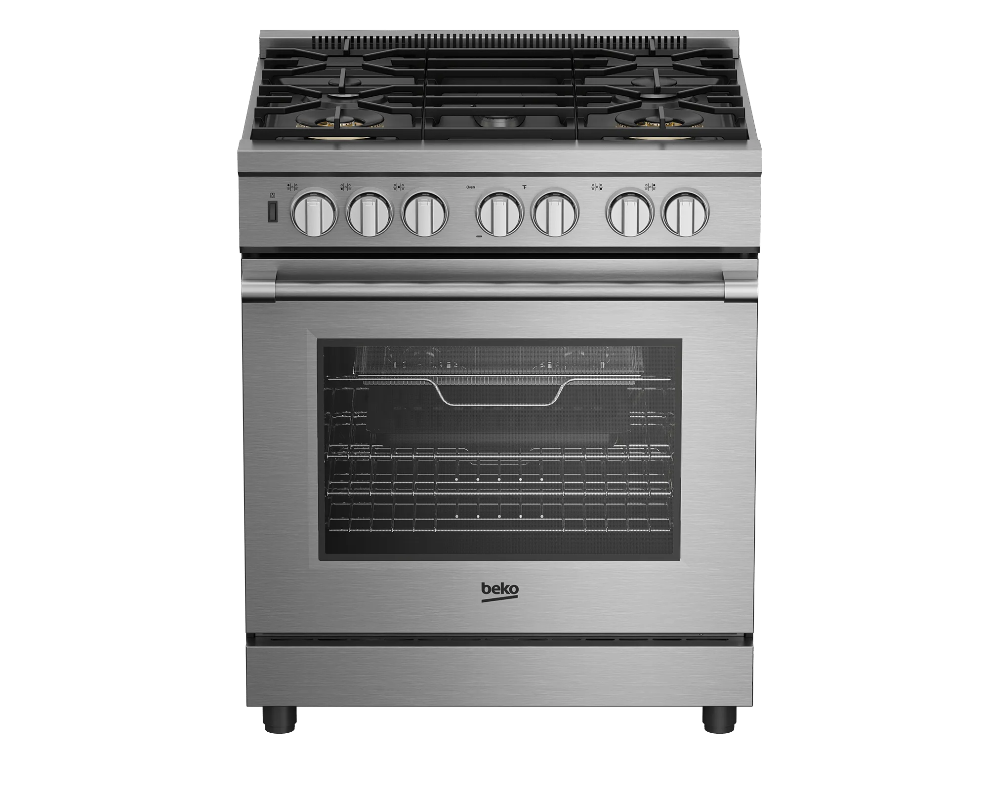 Beko PRDF34552SS 30" Stainless Steel Pro-Style Dual Fuel Range Professional Ranges 6 burner professional gas range