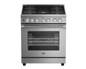 Beko PRGR34552SS 30" Stainless Steel Pro-Style Gas Range Professional Ranges 6 burner professional gas range