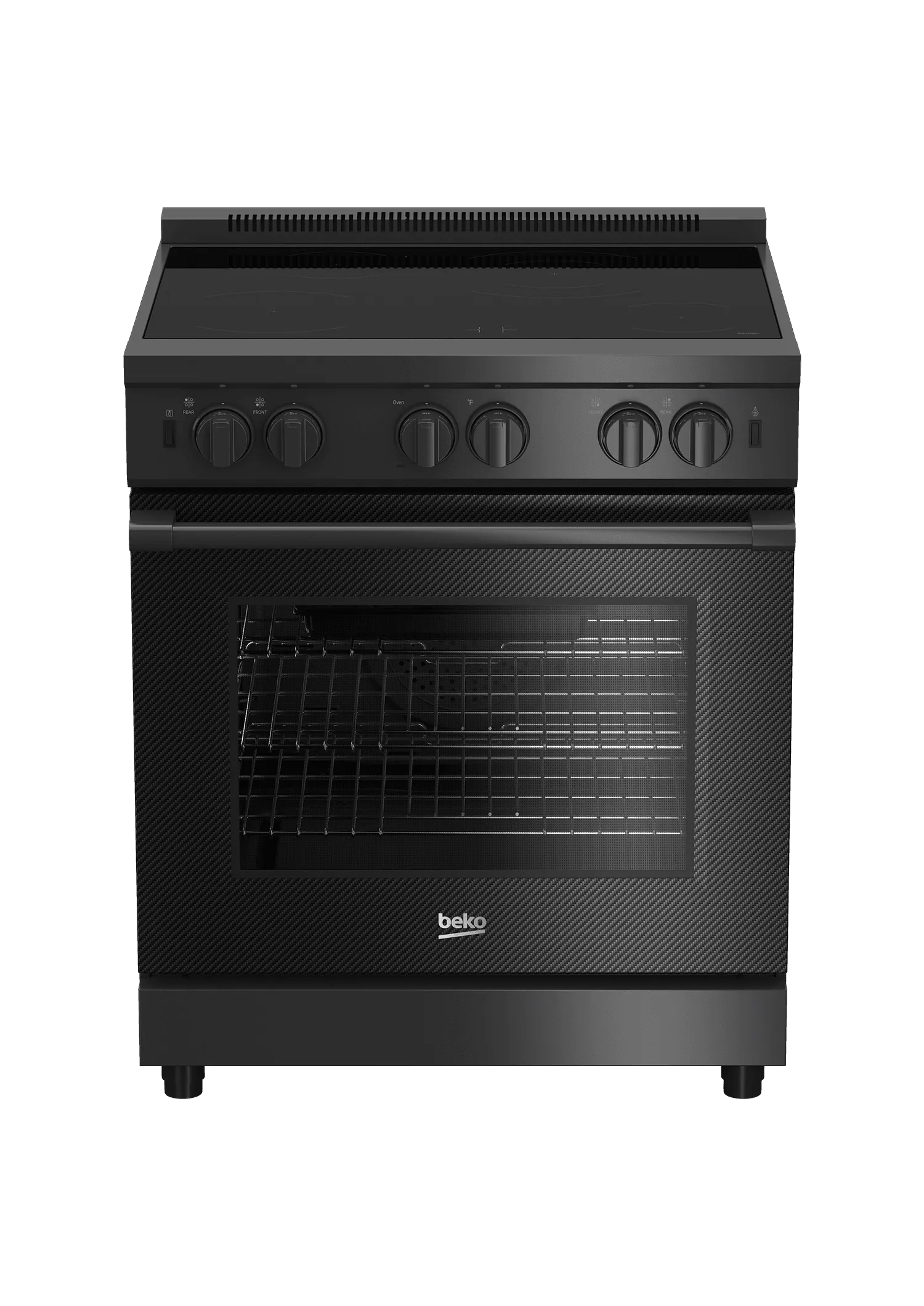 Beko PRIR34450CF 30" Carbon Fiber Pro-Style Induction Range Professional Ranges 6 burner professional gas range