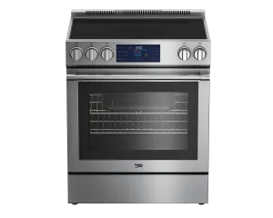 Beko SLER30432SS 30" Stainless Steel Slide-In Electric Range Slide In Ranges front control slide-in stove