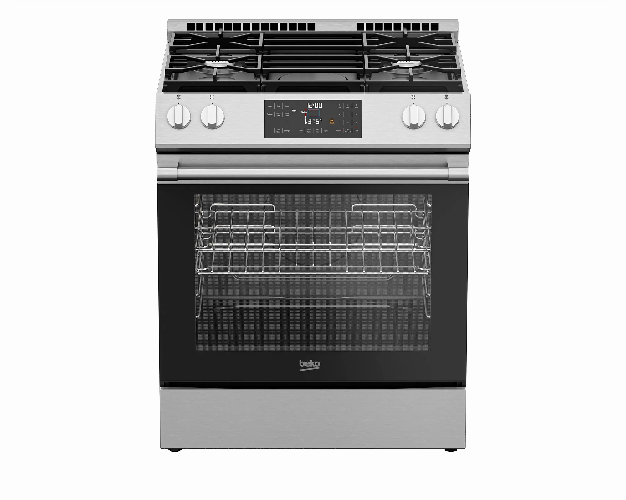 Beko SLGR30423SS 30" Slide-In Range Slide In Ranges front control slide-in stove