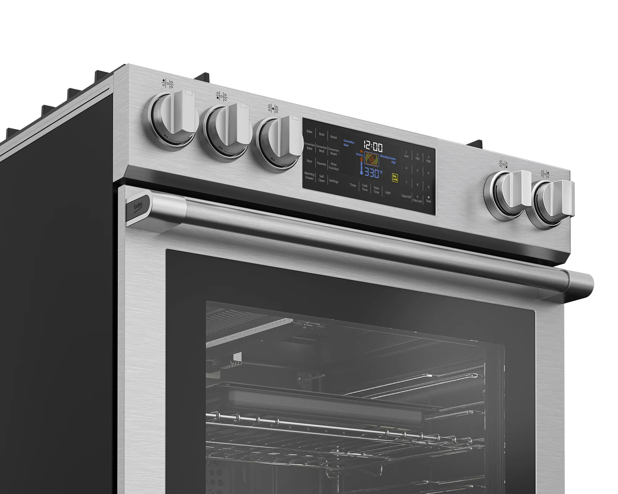 Beko SLGR30532SS 30" Stainless Steel Slide-In Gas Range