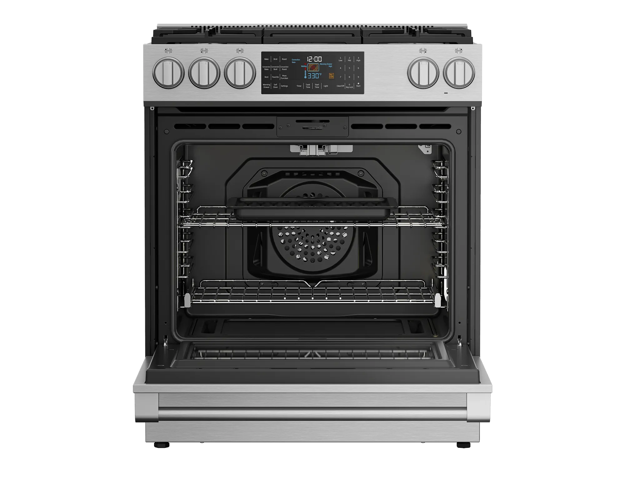 Beko SLGR30532SS 30" Stainless Steel Slide-In Gas Range
