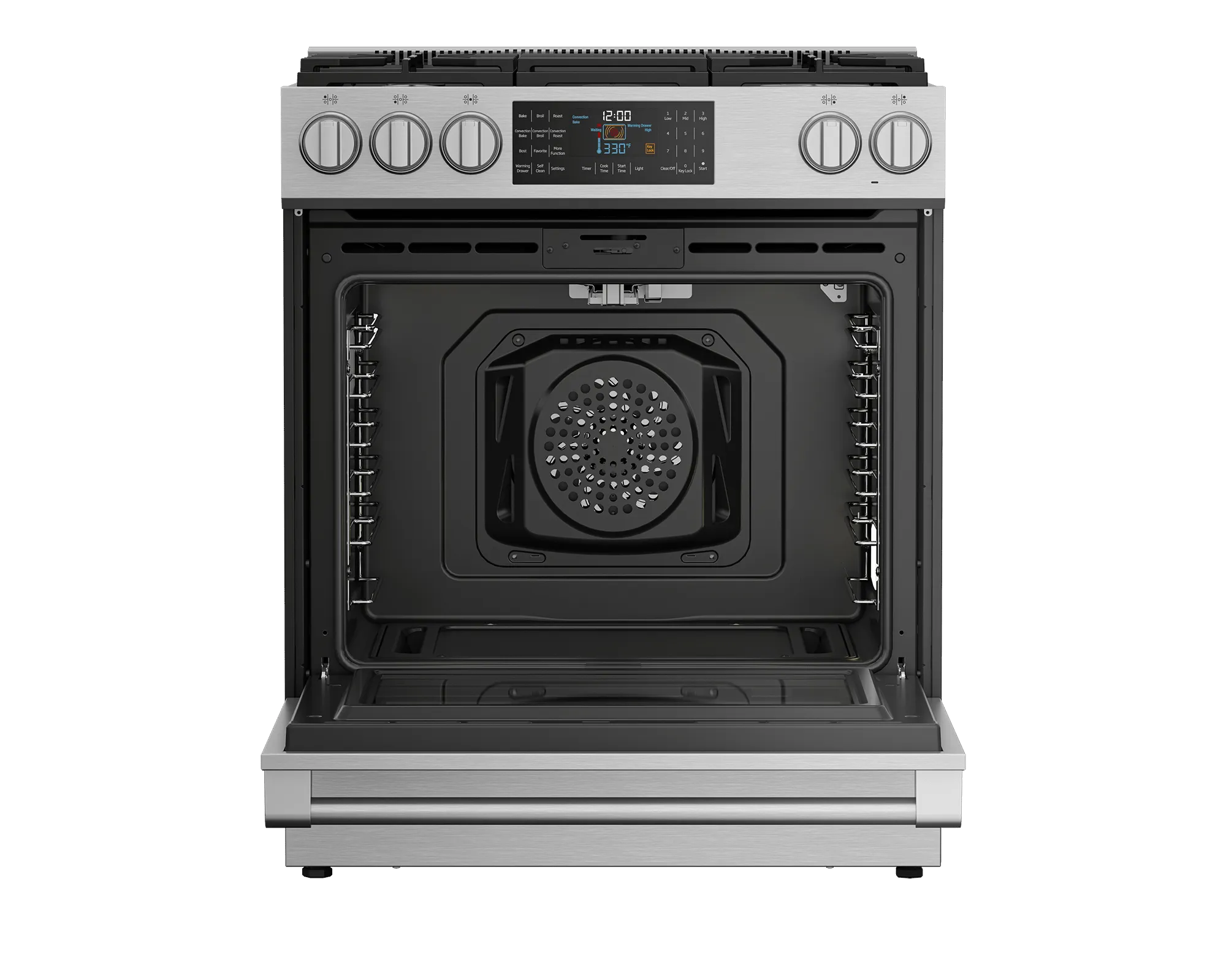 Beko SLGR30532SS 30" Stainless Steel Slide-In Gas Range