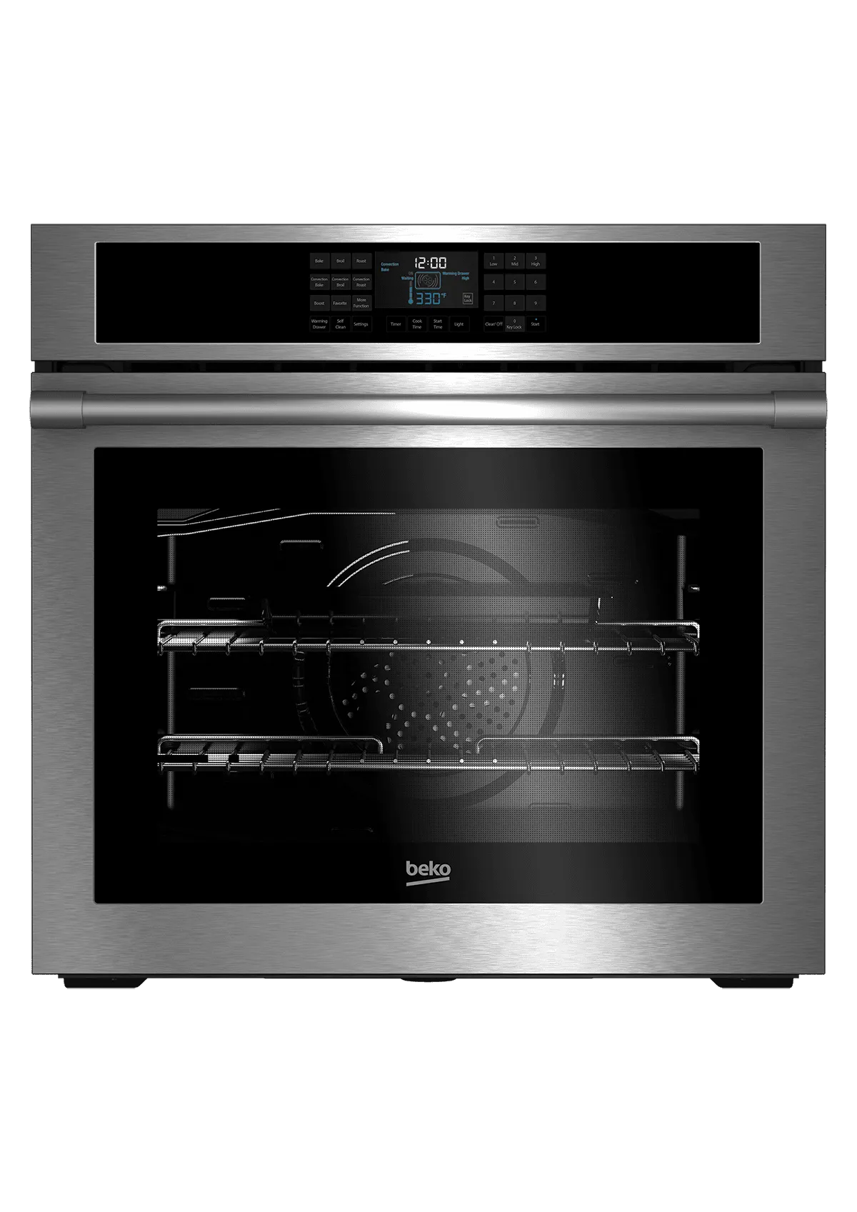Beko WOS30100SS 30" Stainless Steel Single Wall Oven Single Wall Ovens single oven with self-cleaning feature