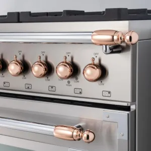 Bertazzoni DSHERTKHPC Copper Decor Knob Set For Range And Hood Copper Range Accessories oven racks and replacement trays