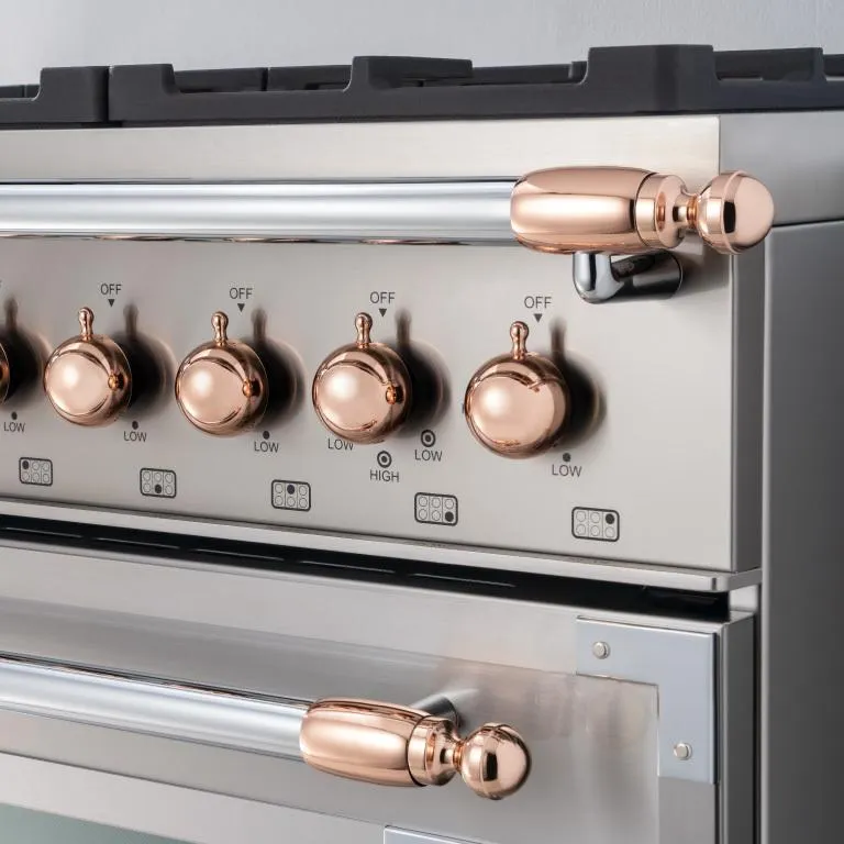 Bertazzoni DSHERTKHPC Copper Decor Knob Set For Range And Hood Copper Range Accessories oven racks and replacement trays