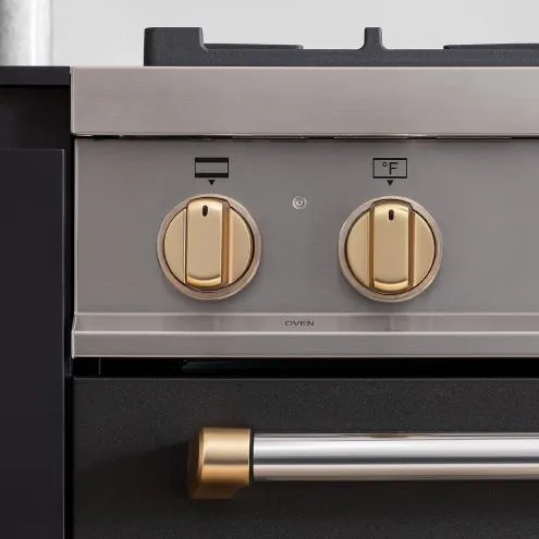 Bertazzoni DSMASDKSG Satin Gold 12 Knobs Dual Fuel Range Accessories oven racks and replacement trays