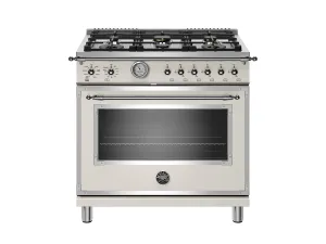 Bertazzoni HERT366GASAVT 36 Inch All Gas Range, 6 Brass Burners Avorio Professional Ranges commercial oven for home kitchen