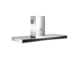 Bertazzoni KG48X 48 Wallmount Hood, Glass Front, 1 Motor 600 Cfm Stainless Steel Ducted Hoods stainless steel vent hood ducted
