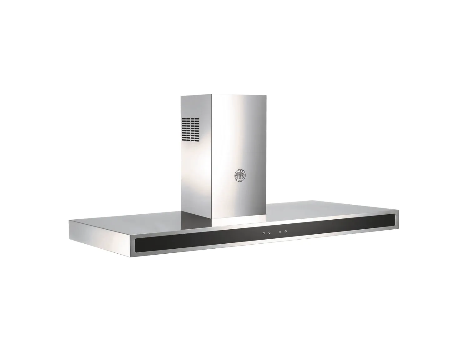 Bertazzoni KG48X 48 Wallmount Hood, Glass Front, 1 Motor 600 Cfm Stainless Steel Ducted Hoods stainless steel vent hood ducted