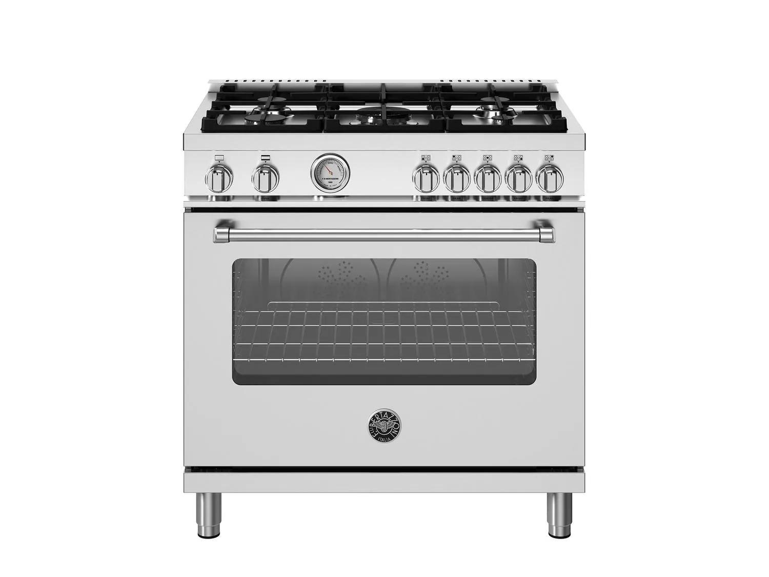 Bertazzoni MAS365GASXV 36 Inch All Gas Range, 5 Burners Stainless Steel Professional Ranges 6 burner professional gas range