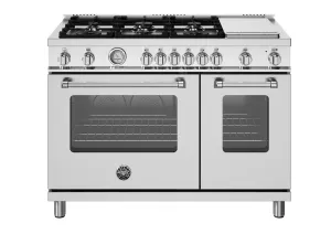 Bertazzoni MAS486GGASXVLP Master 48" Range All Gas Ss Professional Ranges 6 burner professional gas range