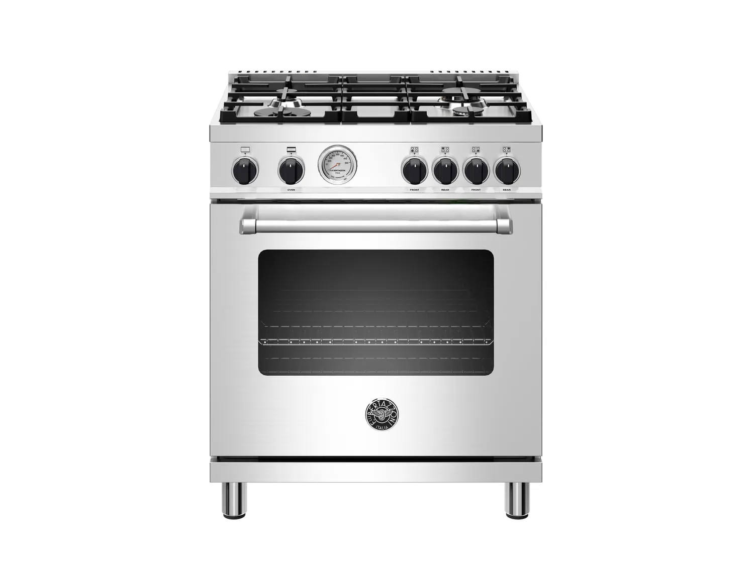 Bertazzoni MAST304GASXV 30 Inch All Gas Range, 4 Burner Stainless Steel Professional Ranges commercial oven for home kitchen