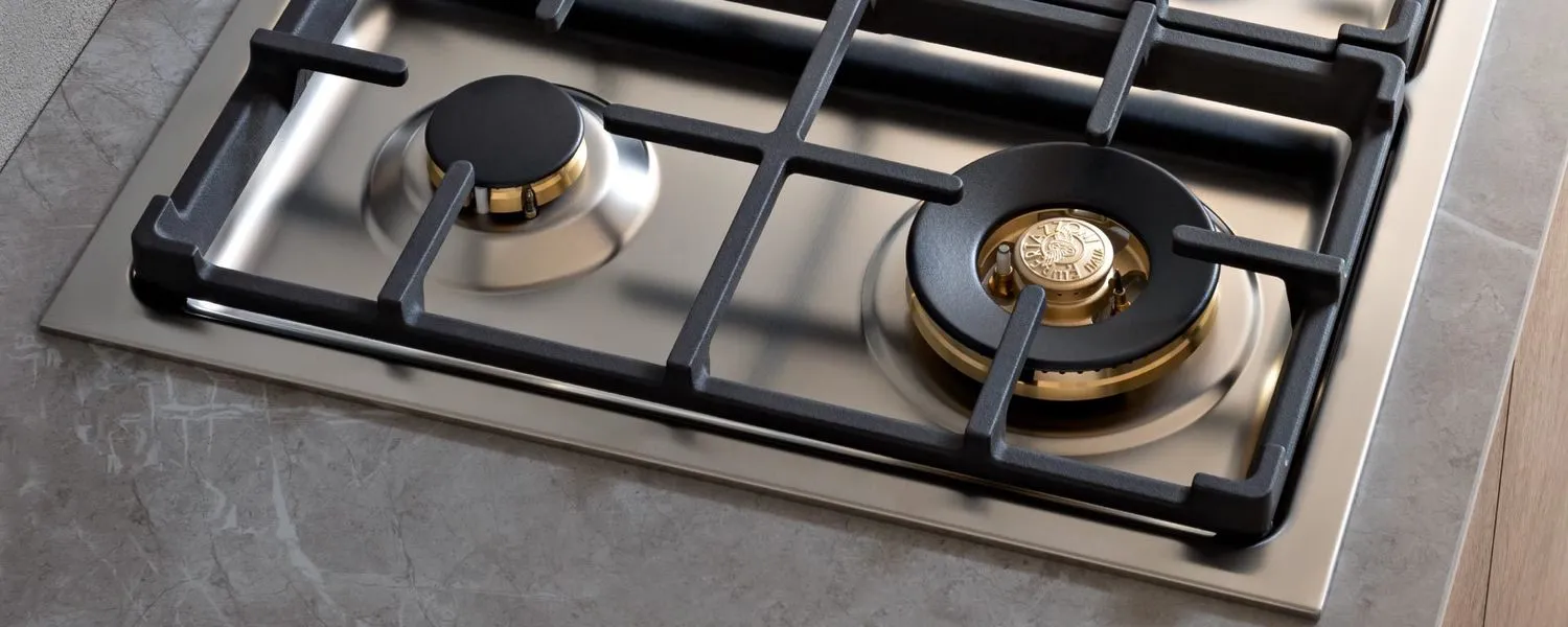 Bertazzoni MAST304QBXT 30 Drop-In Gas Cooktop 4 Brass Burners Stainless Steel