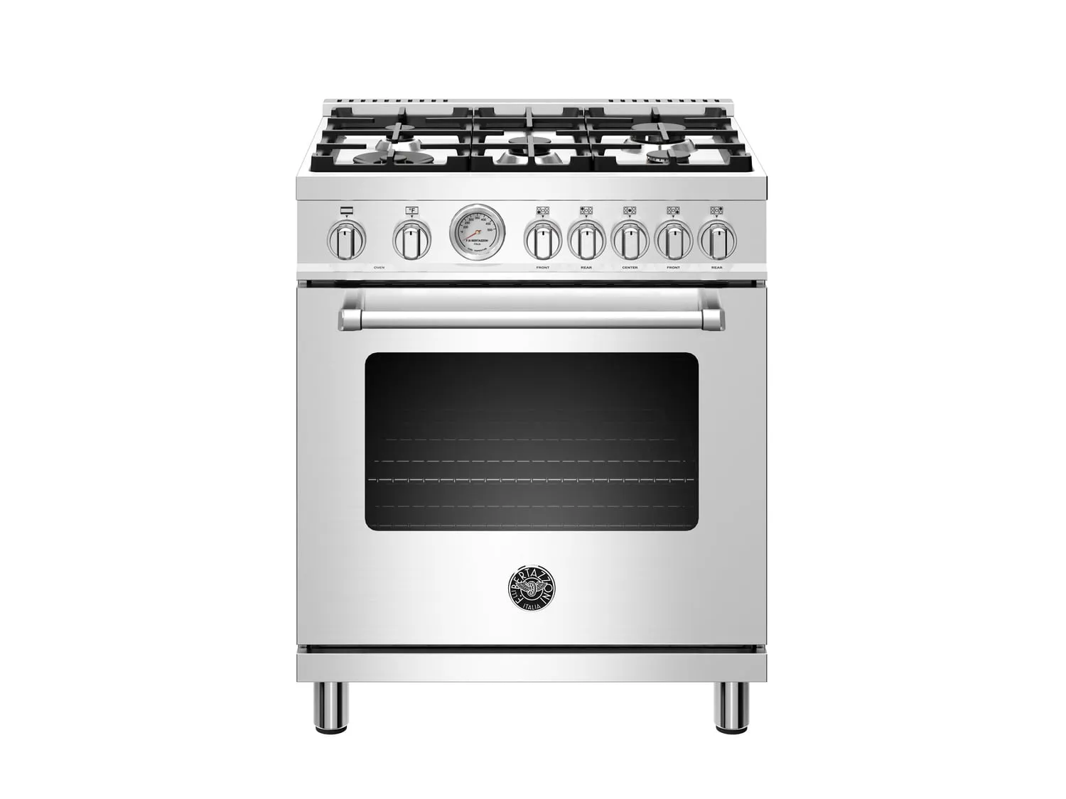 Bertazzoni MAST305DFMXE 30 Inch Dual Fuel, 5 Burners, Electric Oven Stainless Steel Professional Ranges commercial oven for home kitchen
