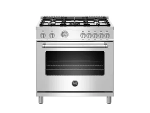 Bertazzoni MAST365DFMXE 36 Inch Dual Fuel Range, 5 Burner, Electric Oven Stainless Steel Professional Ranges commercial oven for home kitchen