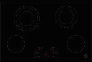 Bertazzoni PE244CER 24 Ceran Touch Control Cooktop 4 Heating Zones Nero Electric slide-in electric cooking range