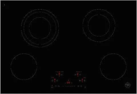Bertazzoni PE244CER 24 Ceran Touch Control Cooktop 4 Heating Zones Nero Electric slide-in electric cooking range