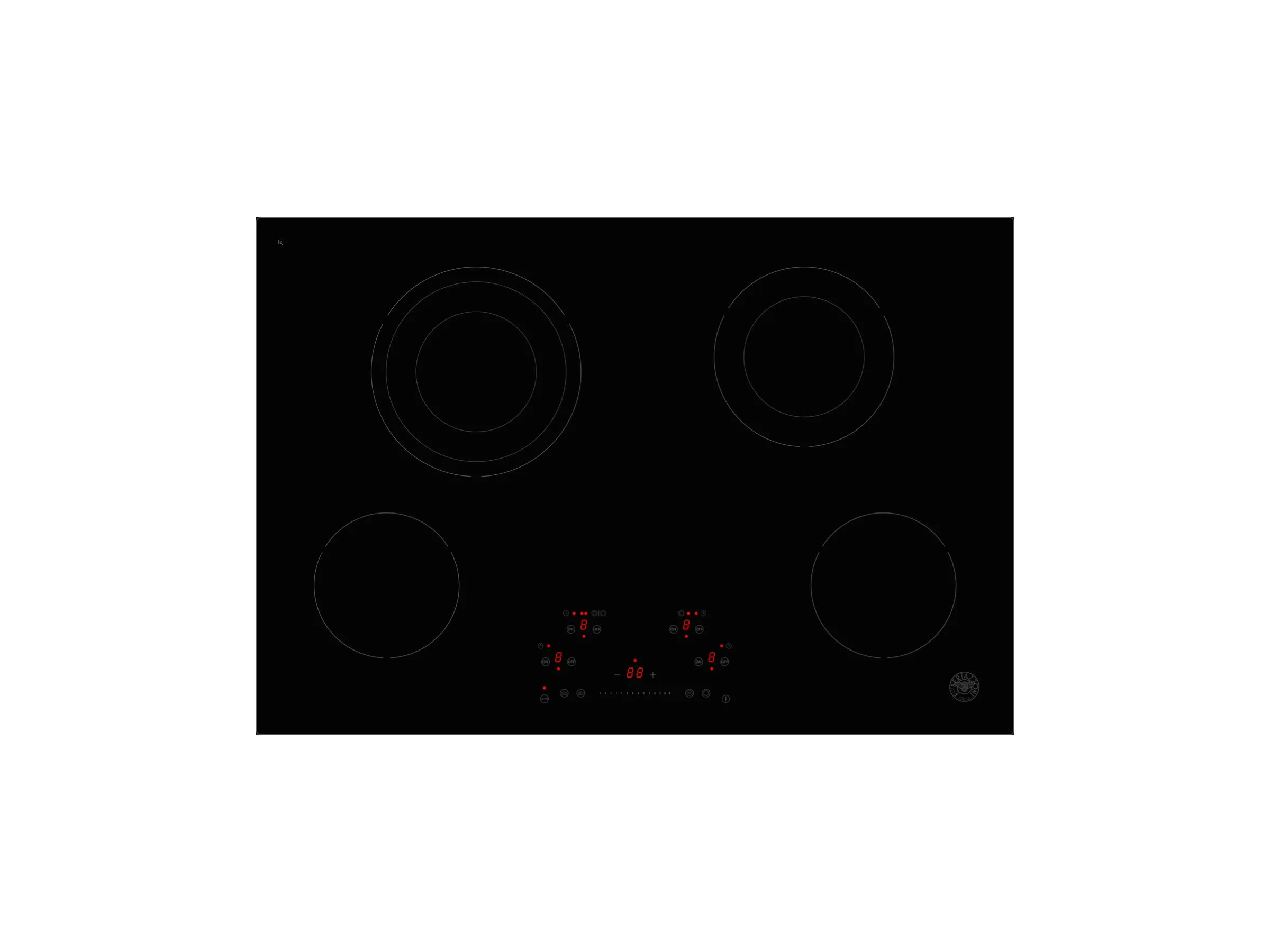 Bertazzoni PE304CER 30 Ceran Touch Control Cooktop 4 Heating Zones Nero - Black Electric slide-in electric cooking range