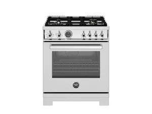 Bertazzoni PRO304BFEPXT 30 Inch Dual Fuel Range, 4 Brass Burners, Electric Self-Clean Oven Stainless Steel Professional Ranges 6 burner professional gas range