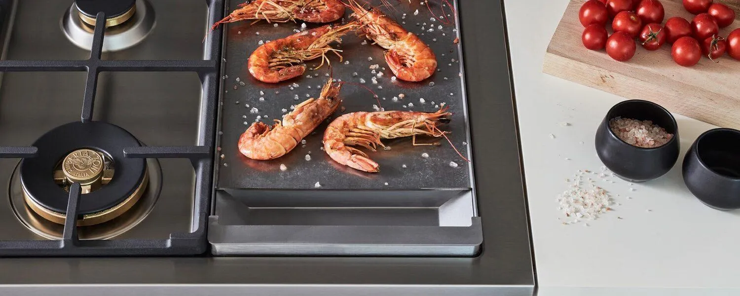 Bertazzoni PRO486BTFGMART 48 Inch All-Gas Range 6 Brass Burners And Griddle Arancio