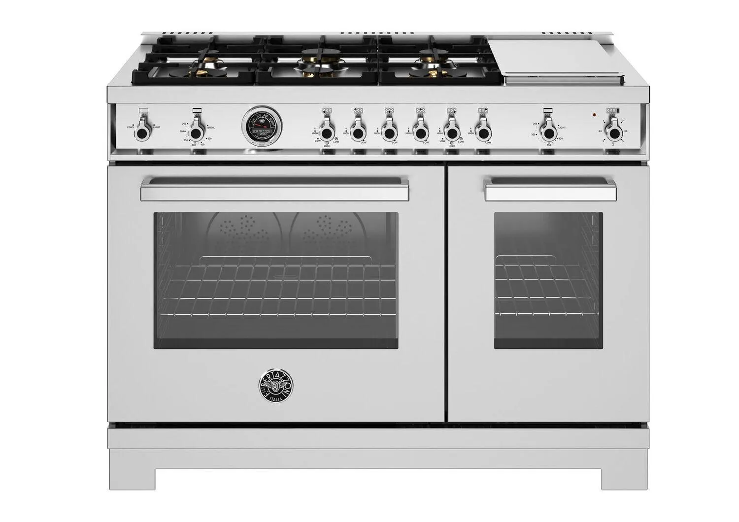 Bertazzoni PRO486BTFGMXTLP 48" Professional Range All Gas Ss Professional Ranges 6 burner professional gas range
