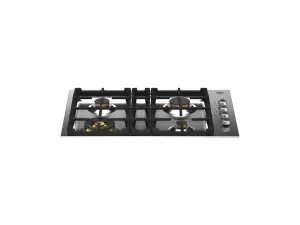Bertazzoni PROF304QBXT 30 Drop-In Gas Cooktop 4 Brass Burners Stainless Steel Gas 4 burner gas range for kitchen