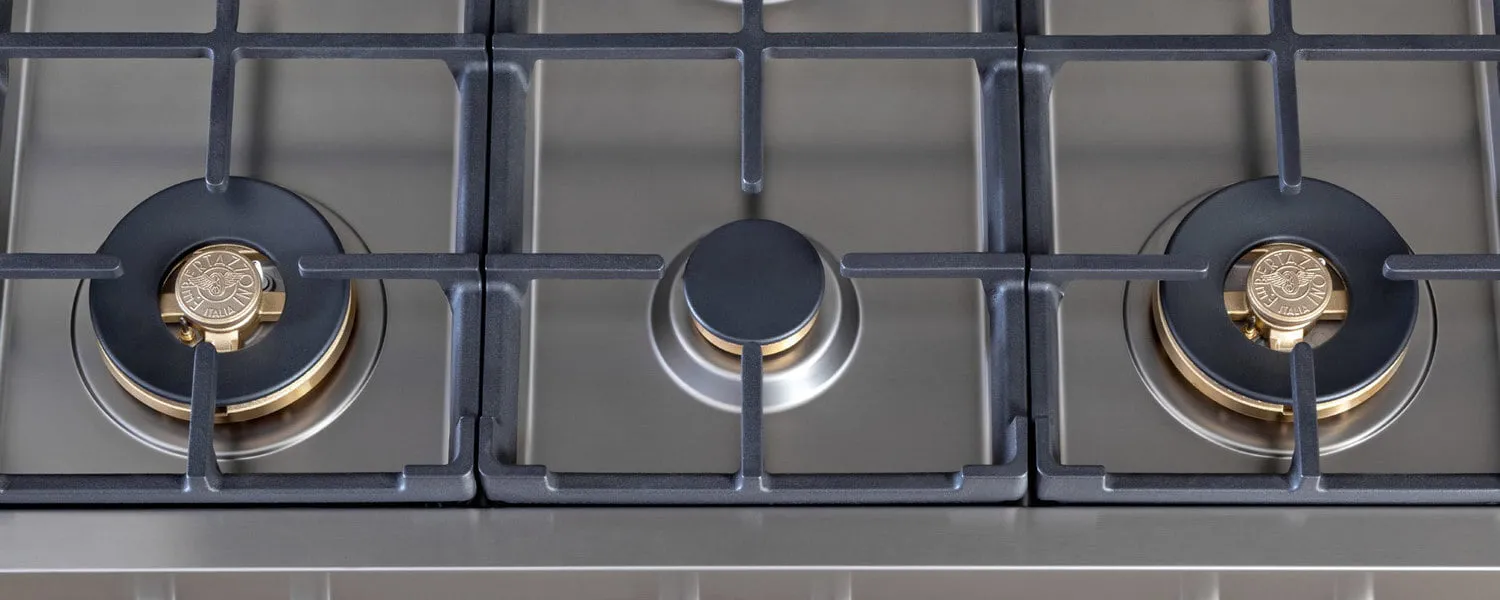 Bertazzoni PROF366RTBXT 36 Gas Rangetop 6 Brass Burners Stainless Steel