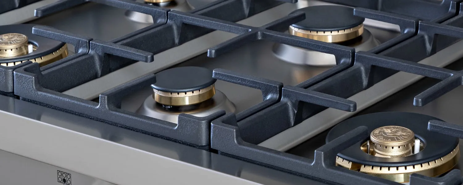 Bertazzoni PROF366RTBXT 36 Gas Rangetop 6 Brass Burners Stainless Steel