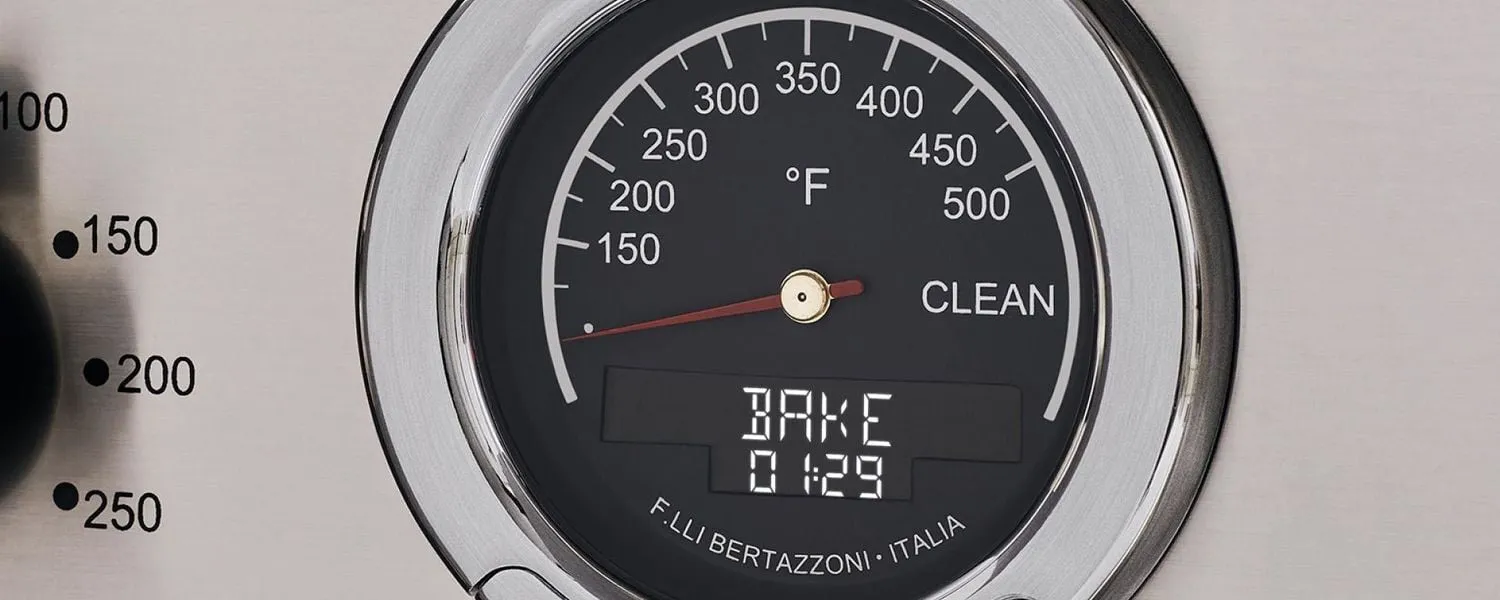 Bertazzoni PROF486GDFSGIT 48 Inch Dual Fuel Range, 6 Brass Burners And Griddle , Electric Self Clean Oven Giallo