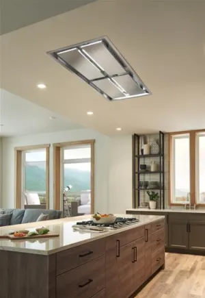 Best Range Hoods CC34IQT63SB Cirrus Grande 63 Inch 1200 Cfm Brushed Stainless Steel Ceiling Mounted Range Hood With Led Light Ducted Hoods under cabinet ducted hood
