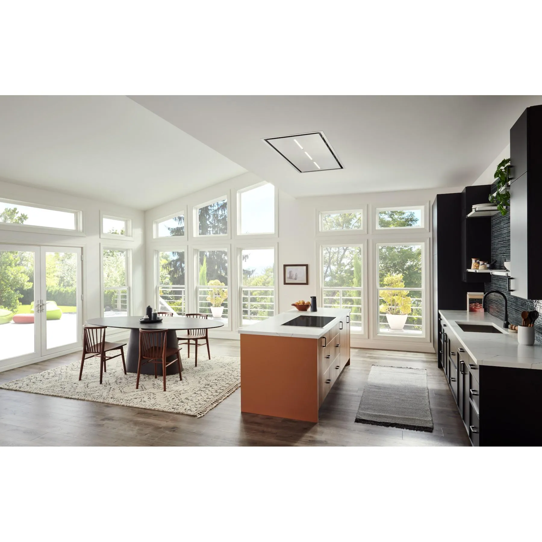Best Range Hoods HBC163ESS 63-Inch Brushed Stainless Steel Ceiling Mounted Range Hood With Led Light, Choice Of Blowers Sold Separately (Hbc1 Series)