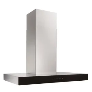 Best Range Hoods WCB3I36SBB Ispira 36-In. 650 Max Cfm Stainless Steel Chimney Range Hood With Purled&#8482; Light System And Black Glass Ducted Hoods under cabinet ducted hood