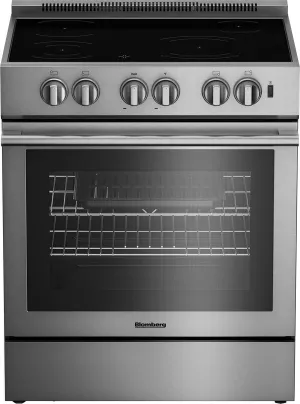 Blomberg Appliances BIR34452SS 30In Induction Range With 5.7 Cu Ft Self Clean Oven, Slide-In Style Slide In Ranges front control slide-in stove