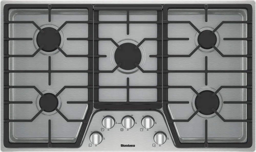 Blomberg Appliances CTG36500SS 36" Gas Cooktop, 5 Burner Cooktops stainless steel gas cooktop