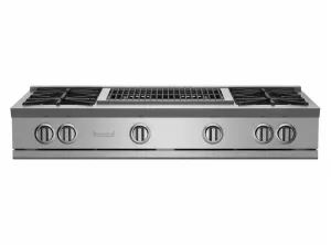 Bluestar RGTNB484CBV2 48" Rnb Rangetop With 24" Charbroiler Gas natural gas range with griddle
