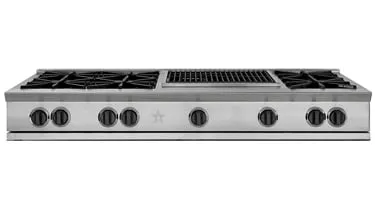 Bluestar RGTNB606GCBV2L 60" Rangetop With A 12" Griddle & Charbroiler Gas natural gas range with griddle