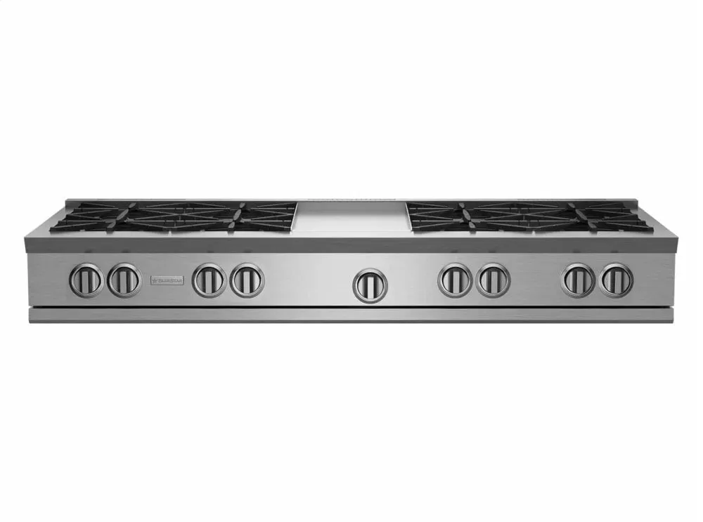 Bluestar RGTNB608GV2 60" Rnb Rangetop With 12" Griddle Cooktops stainless steel gas cooktop