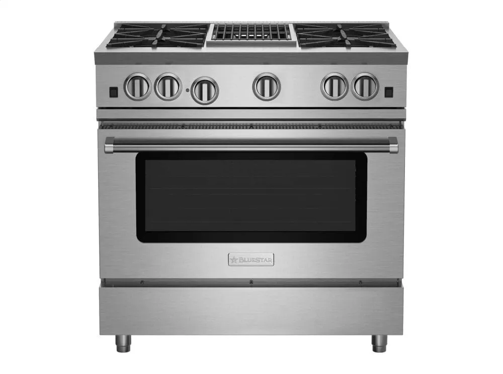 Bluestar RNB364CBV2 36" Rnb Series Range With 12" Charbroiler Professional Ranges commercial oven for home kitchen