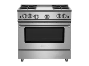 Bluestar RNB364GV2 36" Rnb Series Range With 12" Griddle Professional Ranges commercial oven for home kitchen