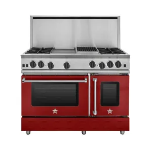 Bluestar RNB484CBV2L 48" Rnb Series Range With A 24" Charbroiler Professional Ranges commercial oven for home kitchen