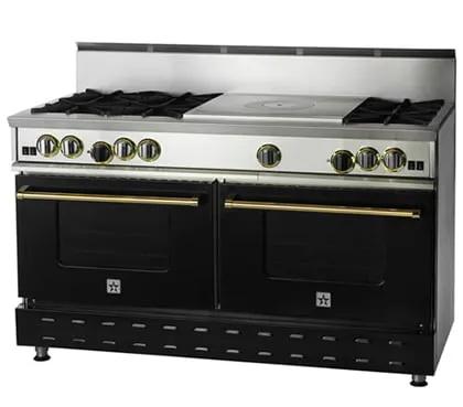 Bluestar RNB606FTV2 60" Rnb Series Range With 24" French Top Professional Ranges commercial oven for home kitchen